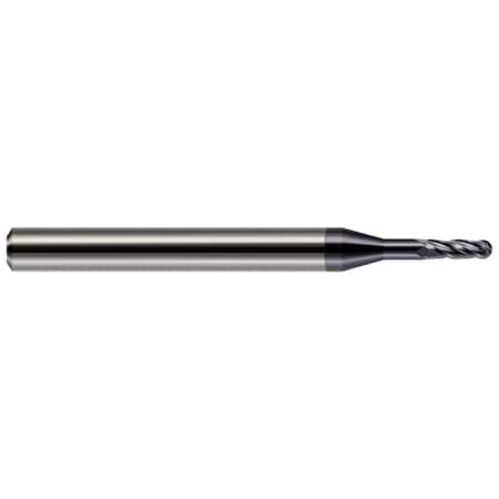 Harvey Tool Miniature End Mill - 4 Flute - Ball 0.0600" Cutter DIA x 0.1800" Length of Cut 982860-C3